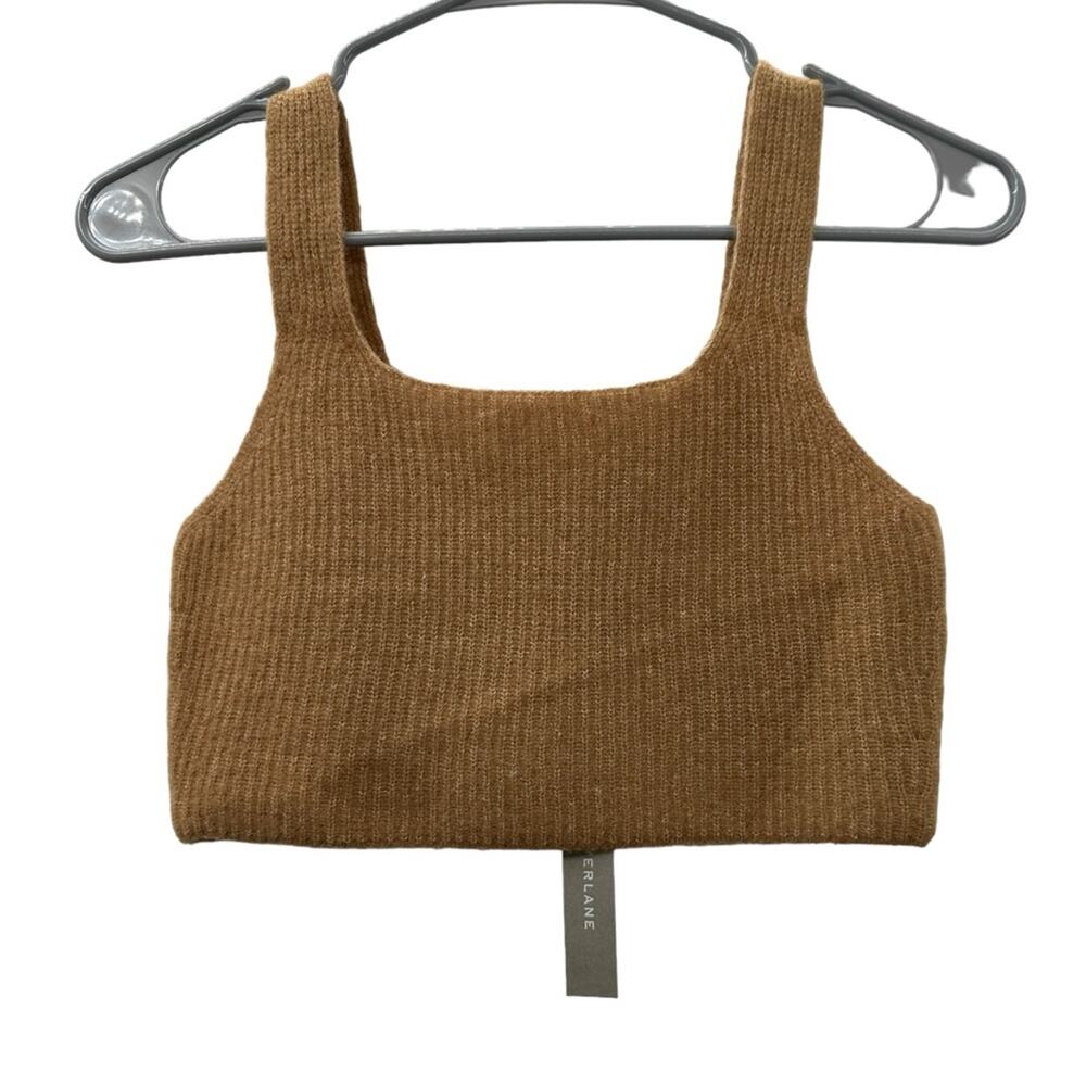 Everlane Wool Blend The Cozy-Stretch Cropped Tank Top in Camel Size S & XS‎ NEW - Picture 3 of 7